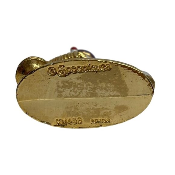 Spoontiques KM4336 Gold Plated Pewter Clown Figurine Enamel Crystal Collectible - Picture 5 of 5